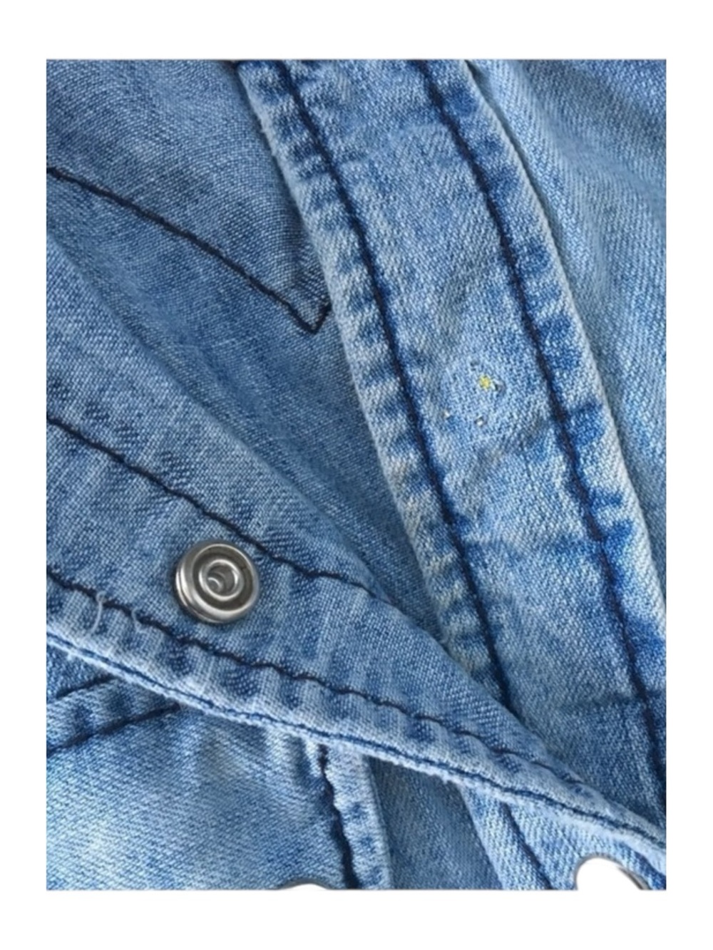 new True Religion ʊ Lucy Denim Button Down Western Inspired Shirt ʊ Sundance XS - Picture 6 of 16